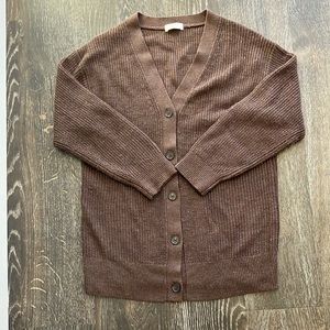 Brown Babaton Cardigan Size Small